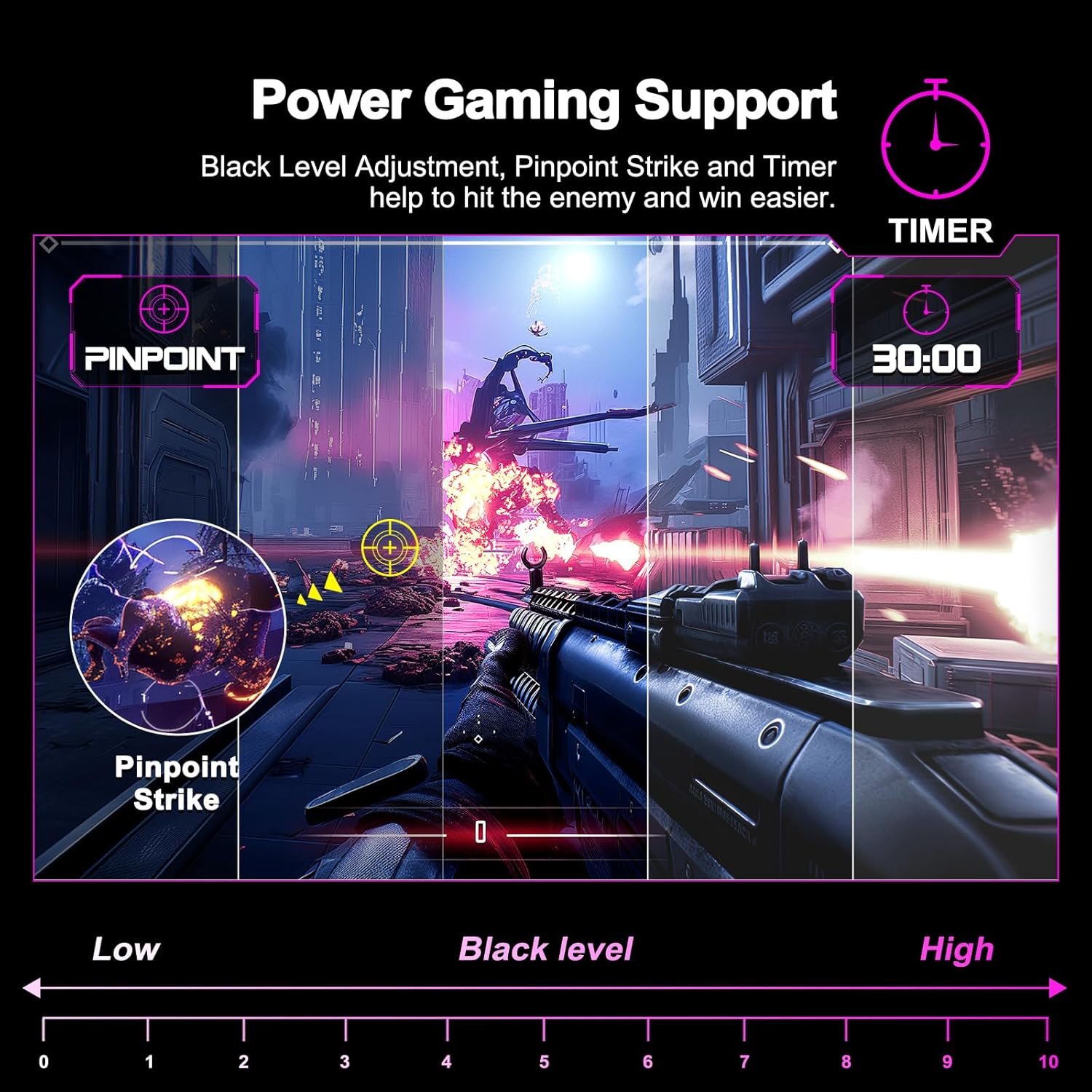 New 24" Curved Gaming Monitor, FHD 1080P, 180Hz Refresh Rate, 1ms Response, AMD FreeSync, Ultra-Slim Design, HDMI/DP, VESA Mountable #TikTokShopBacktoSchool - Bild 6