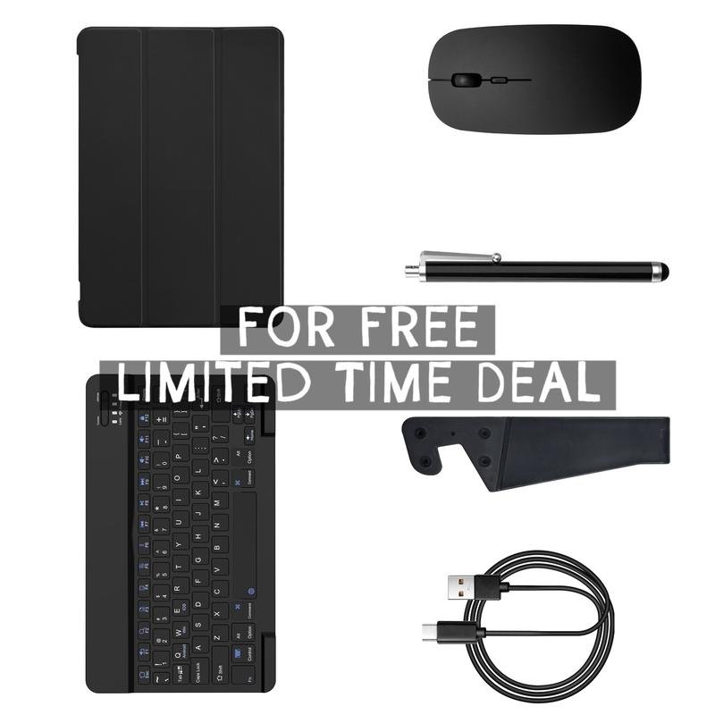 PRITOM 10.1 Inch Android 15 Tablet, With Keyboard & Mouse & Case & Stylus, 6000mAh battery, 8MP, 64GB ROM, Good choice for Festival Gift, Summer Sale best bundle - Image 4
